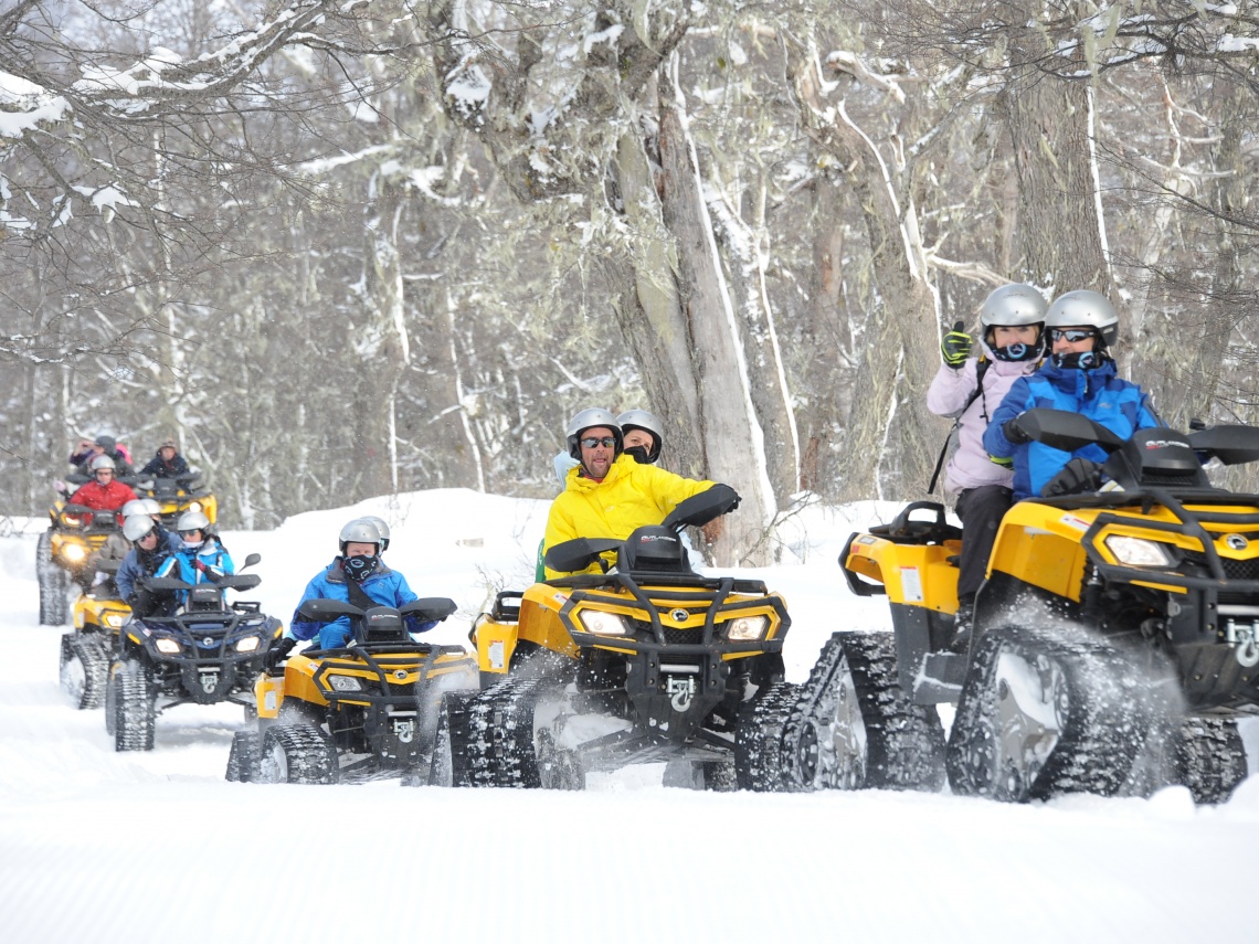 Tracked quadricycles (ATVs with snow chains) 4